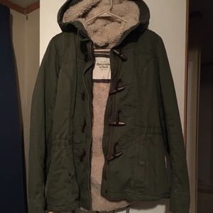 Abercrombie faux fur lined jacket